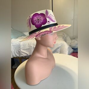 Panama Wide Brim Hand Painted Straw Hat